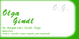 olga gindl business card